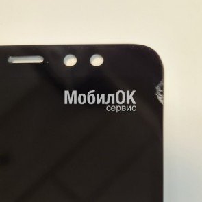 Дисплей для Samsung A730F Galaxy A8 Plus (2018) черный, с тачскрином (In-Cell) УЦЕНКА Скол сверху