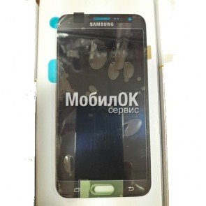 Дисплей для Samsung J700F Galaxy J7 черный, оригинал (GH97-17670C)