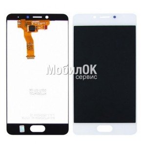 Дисплей для Meizu M5c белый, с тачскрином