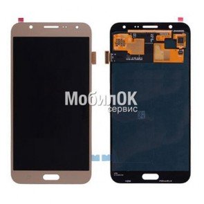 Дисплей для Samsung J700F Galaxy J7 золотистый, с тачскрином (In-Cell)