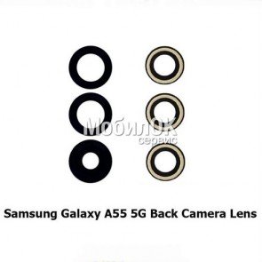 Стекло камеры для Samsung A356B Galaxy A35 5G/A556B черное, с рамкой