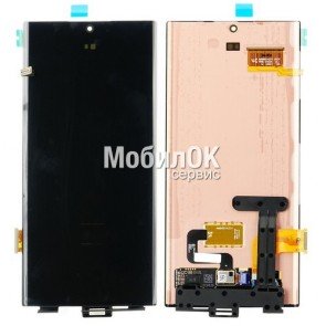 Дисплей для Samsung S908B Galaxy S22 Ultra черный, оригинал, без рамки, разборка (GH96-14788A)