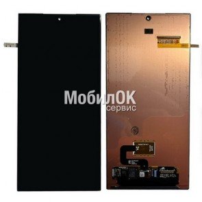Дисплей для Samsung S928B Galaxy S24 Ultra черный, оригинал, без рамки, разборка (GH82-33385A)