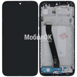 Дисплей для Xiaomi Redmi 7/Redmi Y3 черный, в сборе с тачскрином и рамкой, оригинал (560610096033)