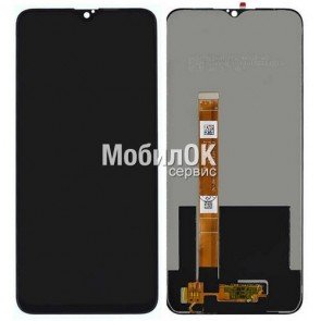 Дисплей для Realme 5/5i/Realme 6i/Realme C3 черный, с тачскрином China Original