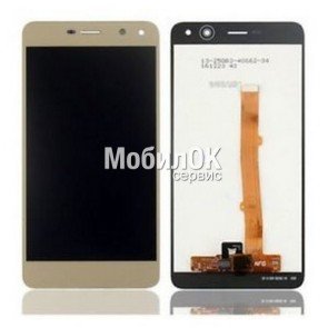 Дисплей для Huawei Y5 (2017)/Y6 (2017)/Y5 III золотистый (MYA-U29, MYA-L02, MYA-L22), с тачскрином