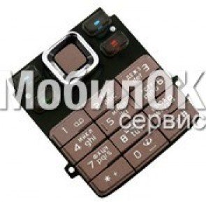 Клавиатура для Nokia 6300 коричневая, rus