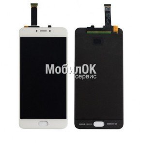 Дисплей для Meizu MX6 белый, с тачскрином
