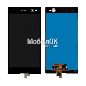 Дисплей для Sony D2502 Xperia C3 Dual/D2533 Xperia C3 Dual черный, с тачскрином