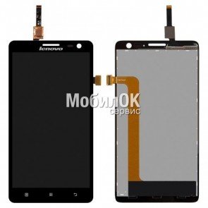 Дисплей для Lenovo S856 черный, с тачскрином