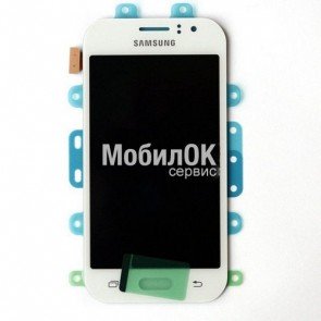Дисплей для Samsung J110F Galaxy J1 Ace белый, с тачскрином, оригинал (GH97-17843A)
