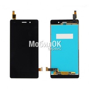 Дисплей для Huawei P8 Lite (ALE-L21) черный, с тачскрином China Original