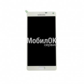 Дисплей для Samsung N910F Galaxy Note 4 белый, оригинал (GH97-16565A)